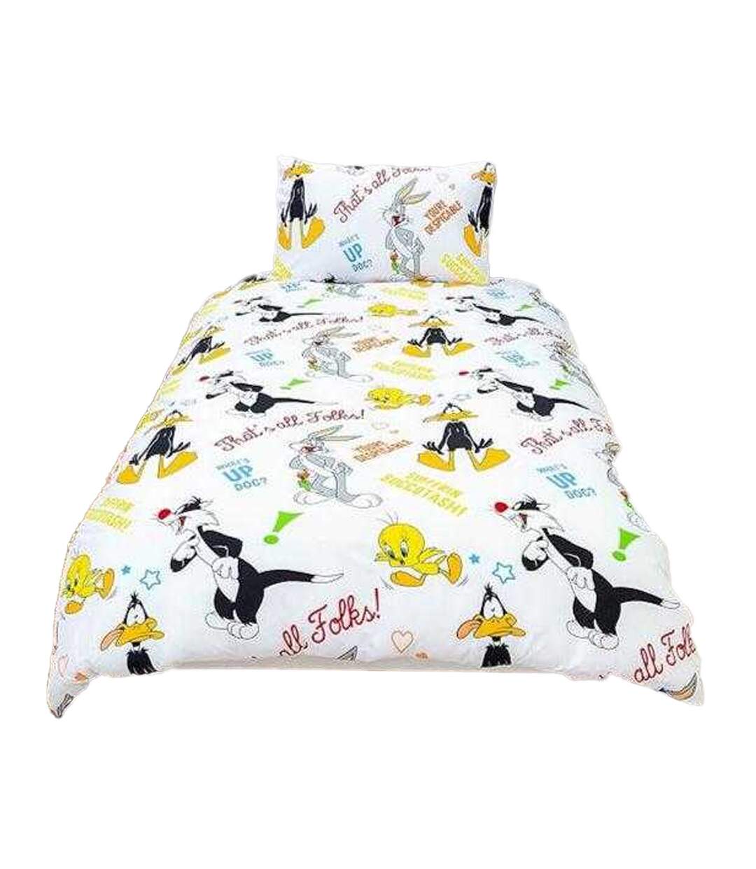 Thats´s All Folks Reversible Duvet Set Blue White Yellow Black Looney Tunes-4