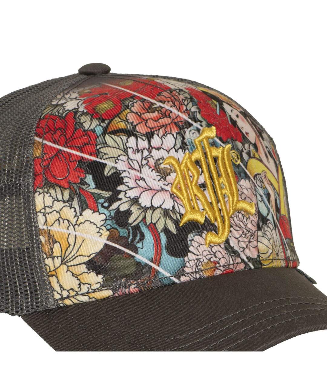 Casquette trucker imprimée filet logo brodé visière imprimée Maiko Rock'n Free Life-3