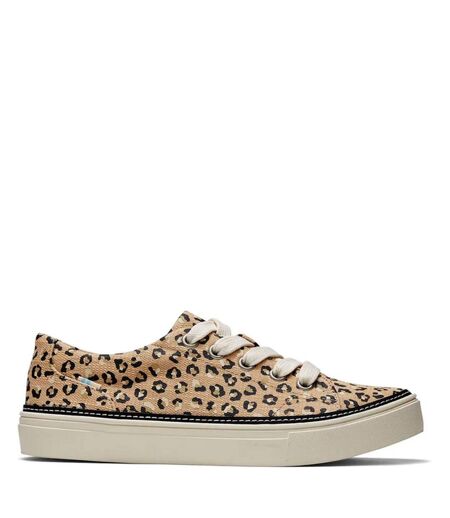 Toms Womens/Ladies Alex Cheetah Print Textured Sneakers (Natural) - UTFS9613
