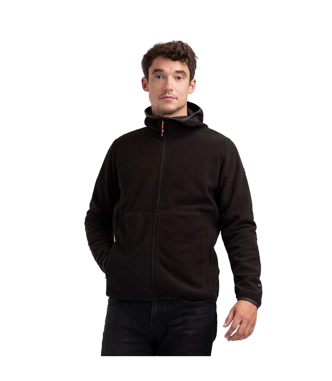 Veste Polaire Unie À Capuche Brian Homme Ton Bleu Indigo Trespass-4