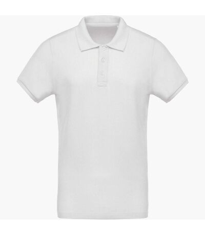 Kariban Mens Organic Pique Polo Shirt (White) - UTPC2985