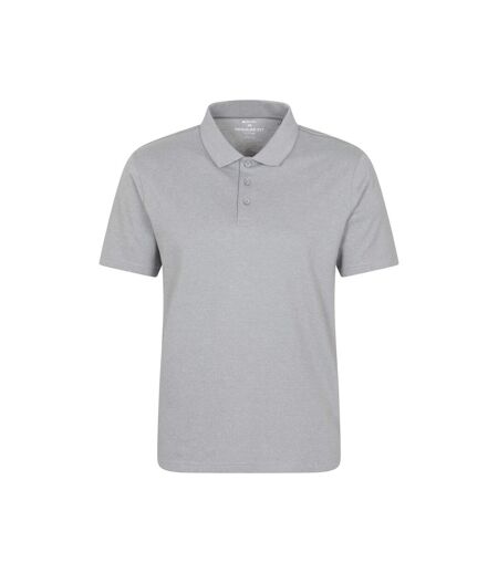 Polo Manches Courtes Motif/style Texturé Cordyline Homme Gris Mountain Warehouse