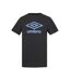 Tee shirt homme col rond en coton 160GSM et logo imprimé 729280 Umbro-1