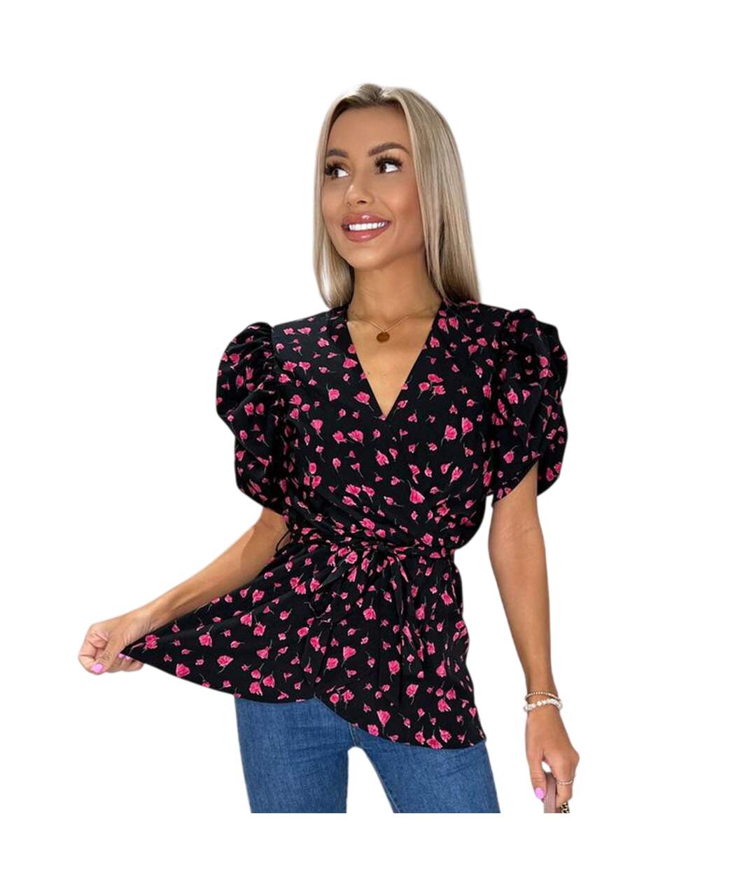 Haut Portefeuille Motif/style Floral Femme Noir AX Paris-3