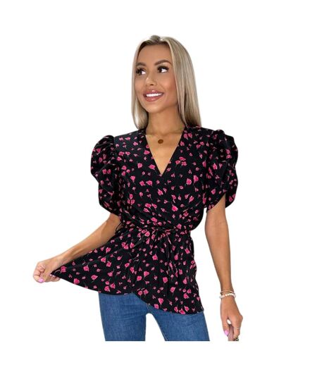 Haut Portefeuille Motif/style Floral Femme Noir AX Paris