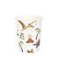 Lot de 6 Gobelets en Papier Dinosaure 20cl Blanc-2