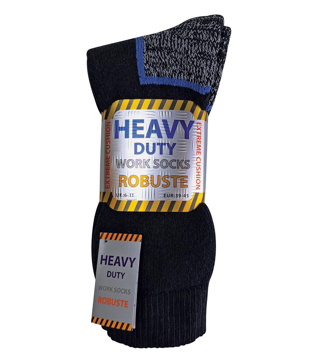 3 Pr Chaussettes de Travail Homme avec Renforcees