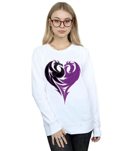 Disney Sweat Womens/Ladies The Descendants Dragon Heart Sweatshirt (Blanc) - UTBI15527