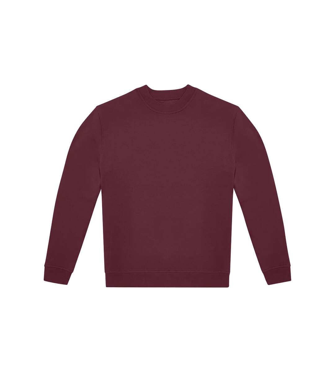 Unisex adult id.332 crew neck sweatshirt burgundy B&C-1