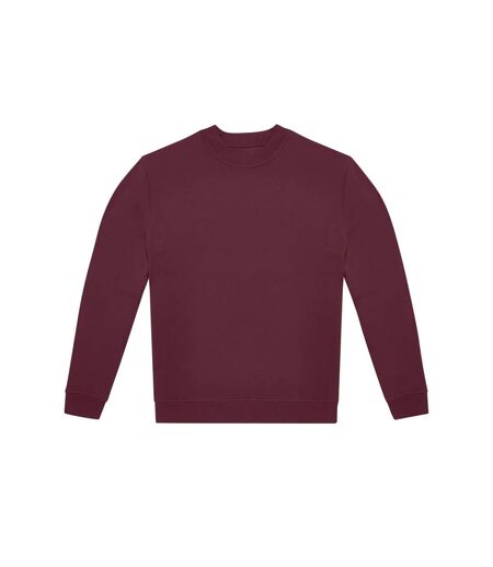 Unisex adult id.332 crew neck sweatshirt burgundy B&C