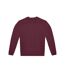 Unisex adult id.332 crew neck sweatshirt burgundy B&C-1