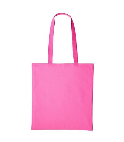 Plain Strong Shoulder Shopper Bag (Mid Pink) (One Size)