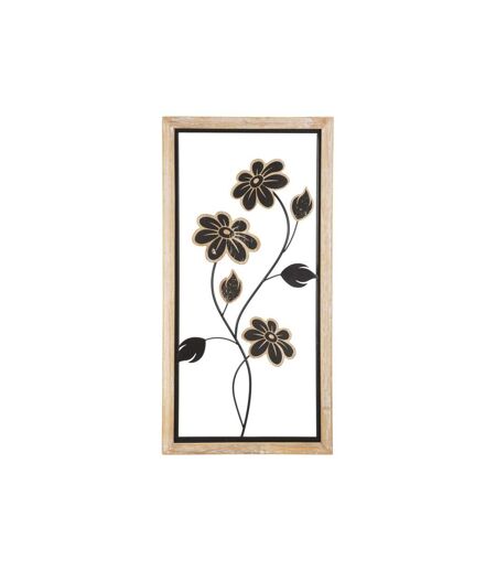 Décoration Murale Encadrée Girish 60cm Naturel & Noir