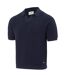 Mens Textured Collared Polo Shirt Blue Firetrap-1