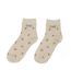 Chaussettes beige à fleurs femme stella green chic-1