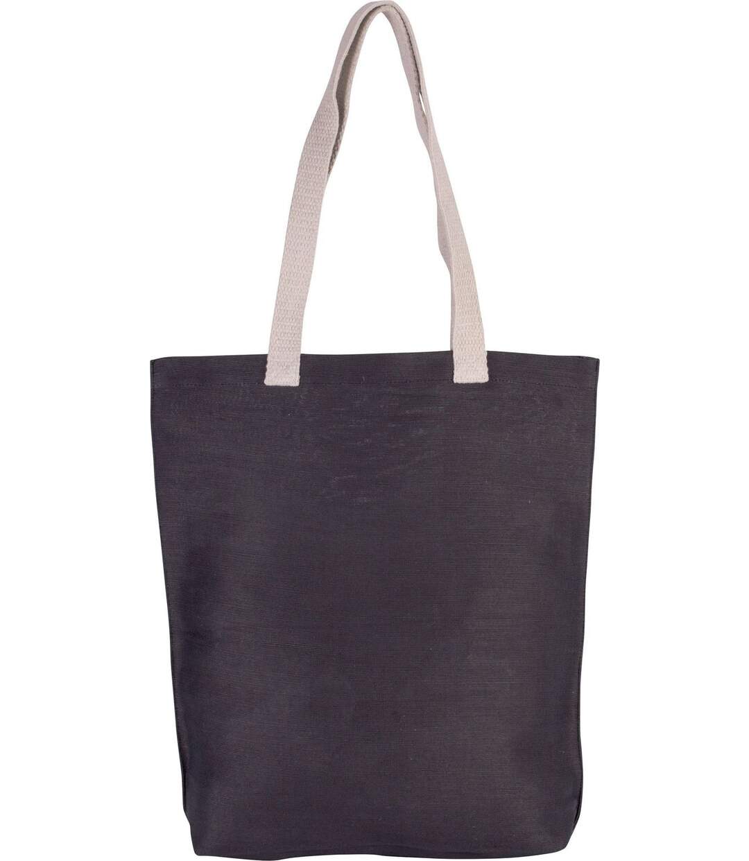 sac shopping en toile de jute - KI0229 - gris foncé-2