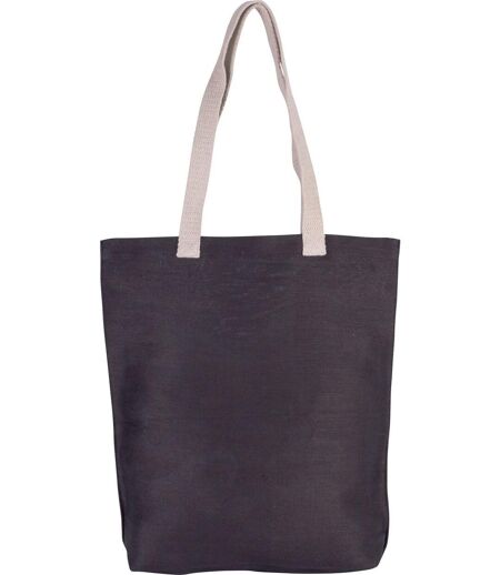 sac shopping en toile de jute - KI0229 - gris foncé
