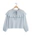 Womens/ladies Ruffled Long-sleeved Blouse Blue I Saw It First-1