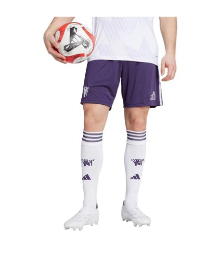 Short Extérieur Motif/style Manchester United Fc 2025/2026 Homme Violet Adidas