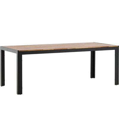 Table de jardin en aluminium et acacia 205 x 90 cm Bois