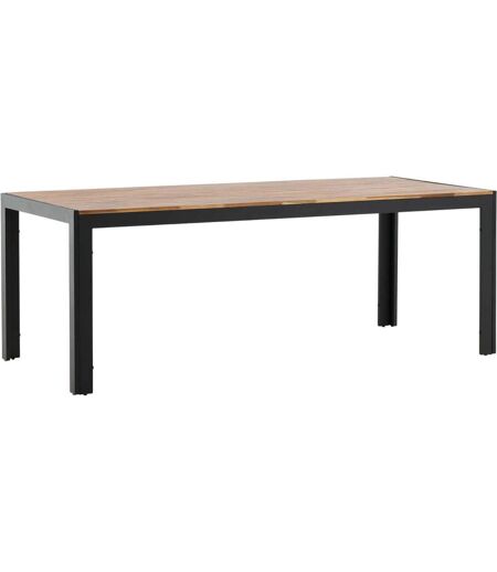 Table de jardin en aluminium et acacia 205 x 90 cm Bois
