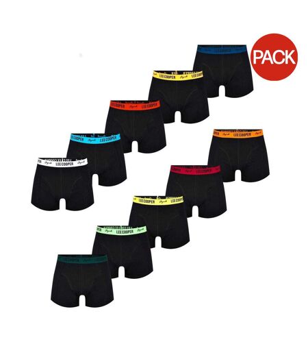 Pack Of 10  Mens Boxer Shorts  Black Multicoloured Lee Cooper