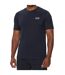 Mens Cotton Slim T-shirt Navy Silver Emporio Armani EA7-1