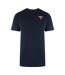 Mens Heart Logo T-shirt Navy Blue Love Moschino-1