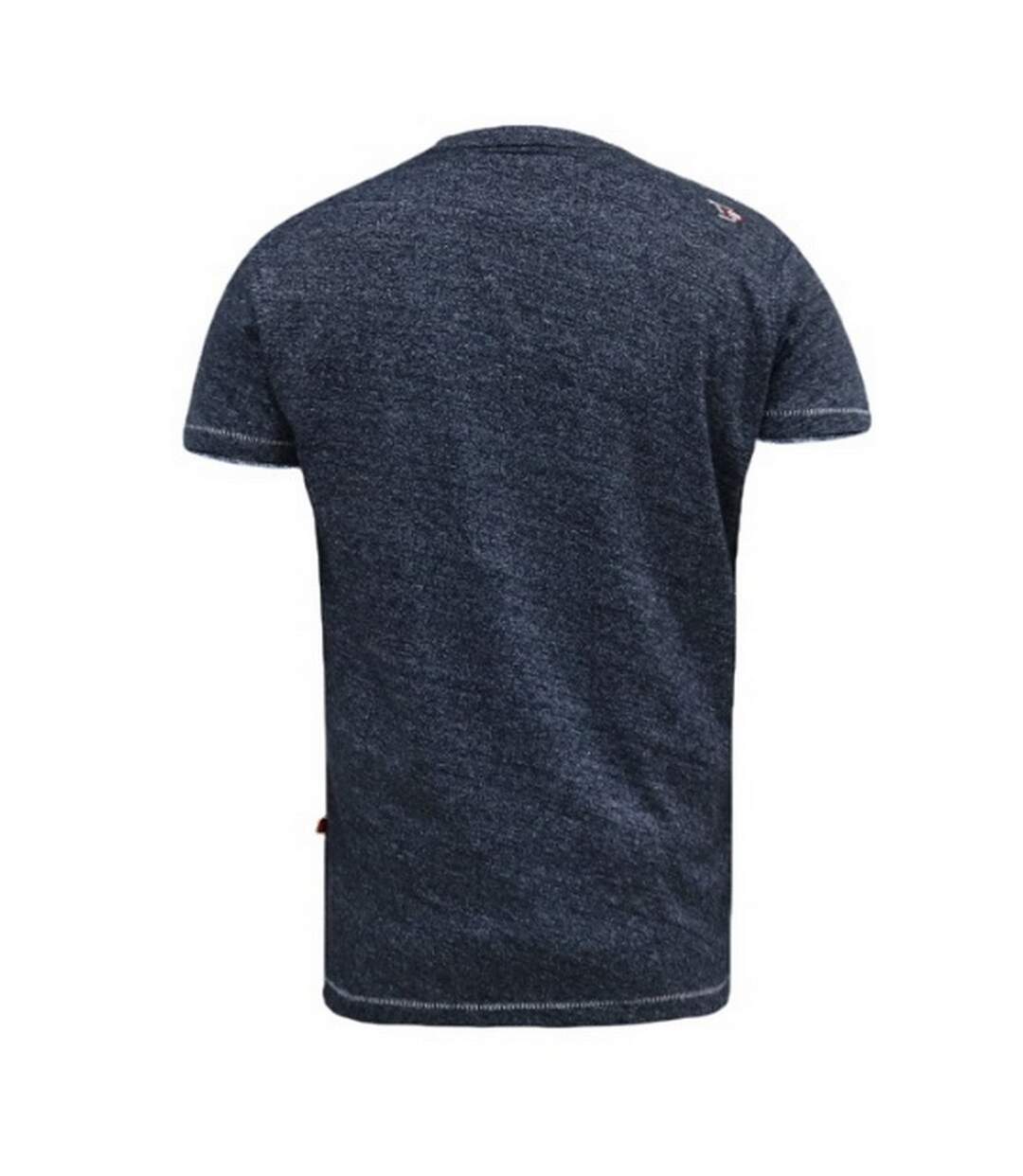 Mens D555 Upton Hawaii Leaf Print Kingsize T-shirt Navy Twist Duke-3