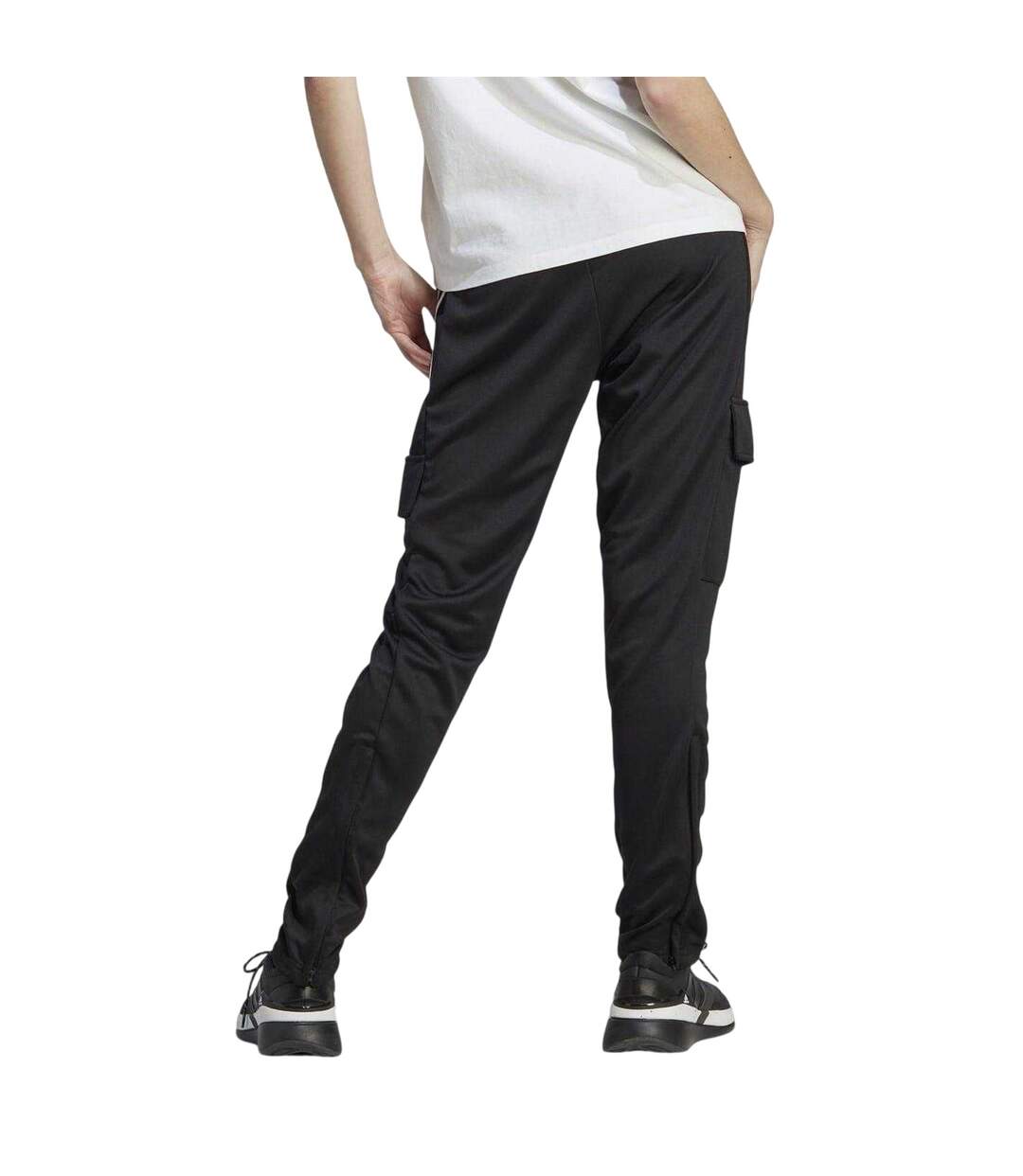 Pantalon À Poches Tiro Femme Noir Blanc Adidas-2