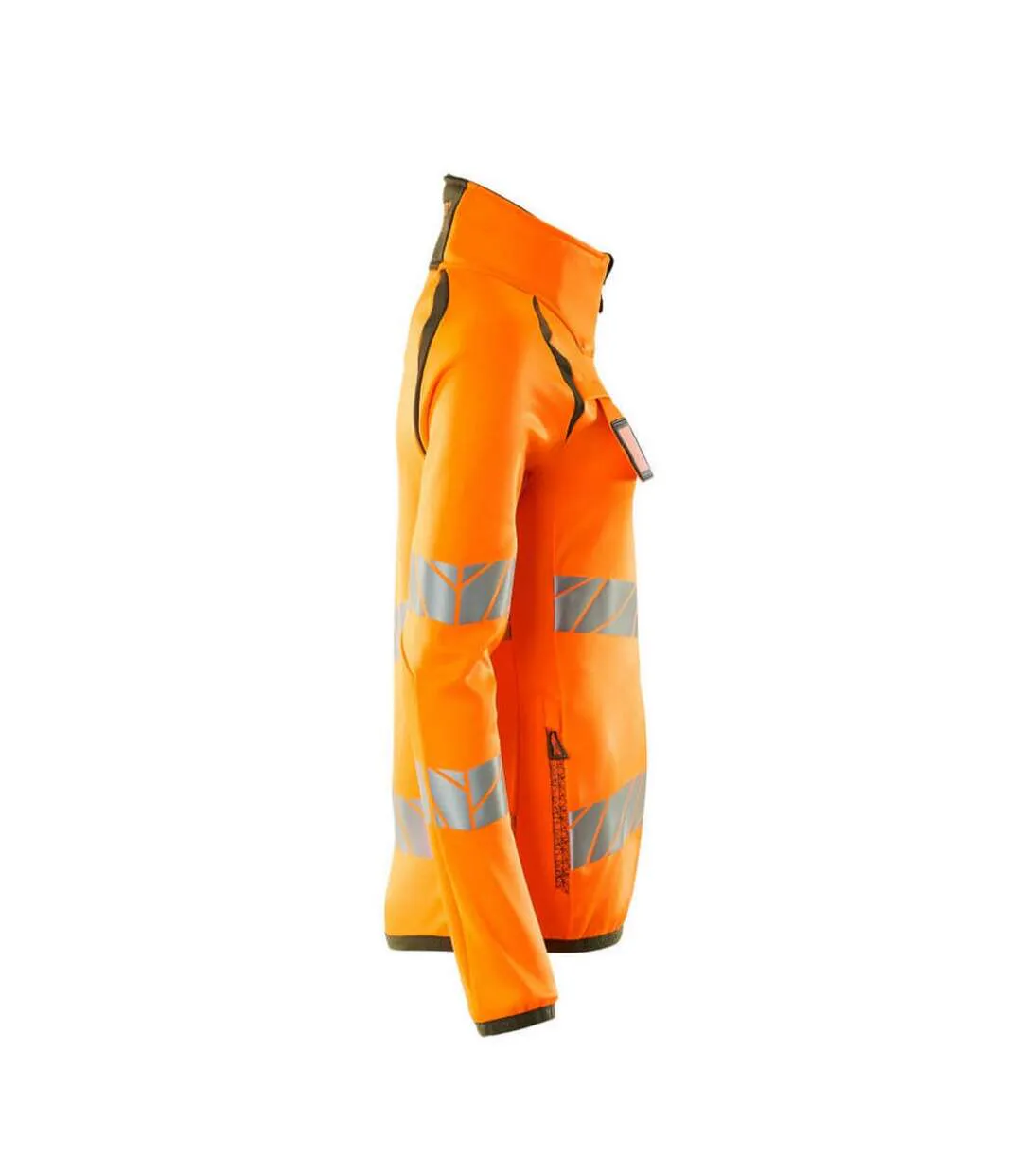 Veste Polaire Accelerate Safe Femme Orange Fluo Vert Kaki Foncé Mascot-3