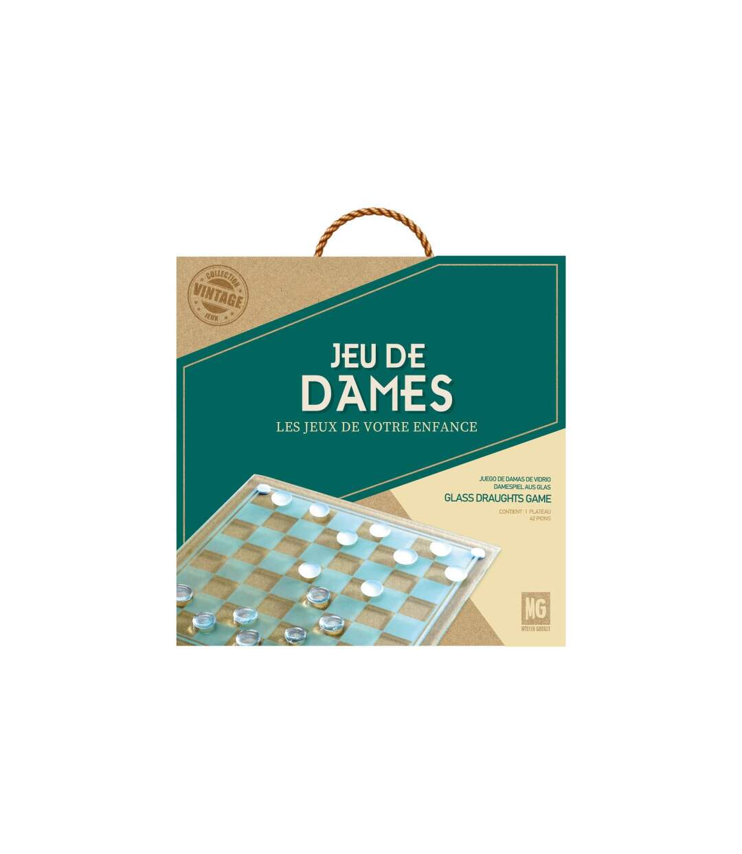 Jeu de Société Dames 25cm Transparent-4