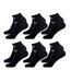 Chaussettes Femme Socquettes Tiges courtes Sport Pack de 6 Paires Noires