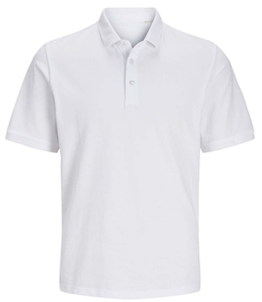 Polo manches courtes - JACK&JONES - Unisexe - JJ7556 - blanc-2