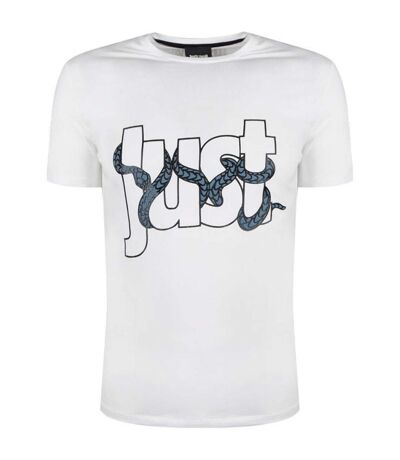 Unisex Adult Snake Logo T-shirt White Just Cavalli