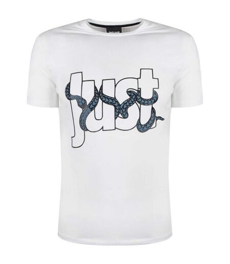 Unisex Adult Snake Logo T-shirt White Just Cavalli