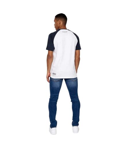 T-shirt plotmar homme bleu marine / blanc Crosshatch