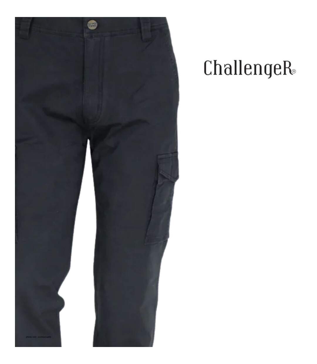 Pantalon Challenger PANT2001C cargo noir : le confort stretch utilitaire-4
