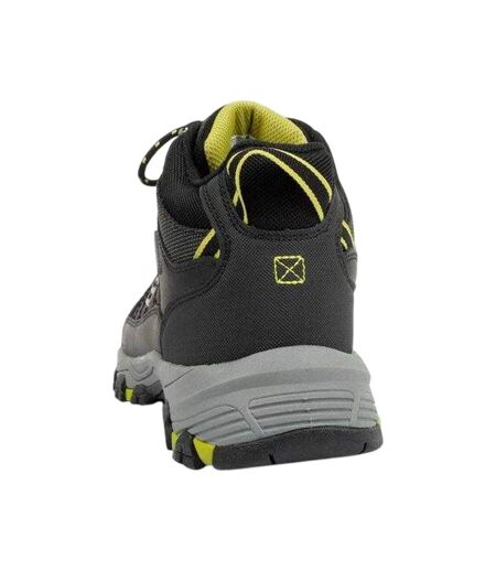 Mens Selmen Melano Leather Hiking Boots Black Skechers