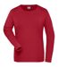 T-shirt workwear BIO manches longues - Femme - JN1803 - rouge