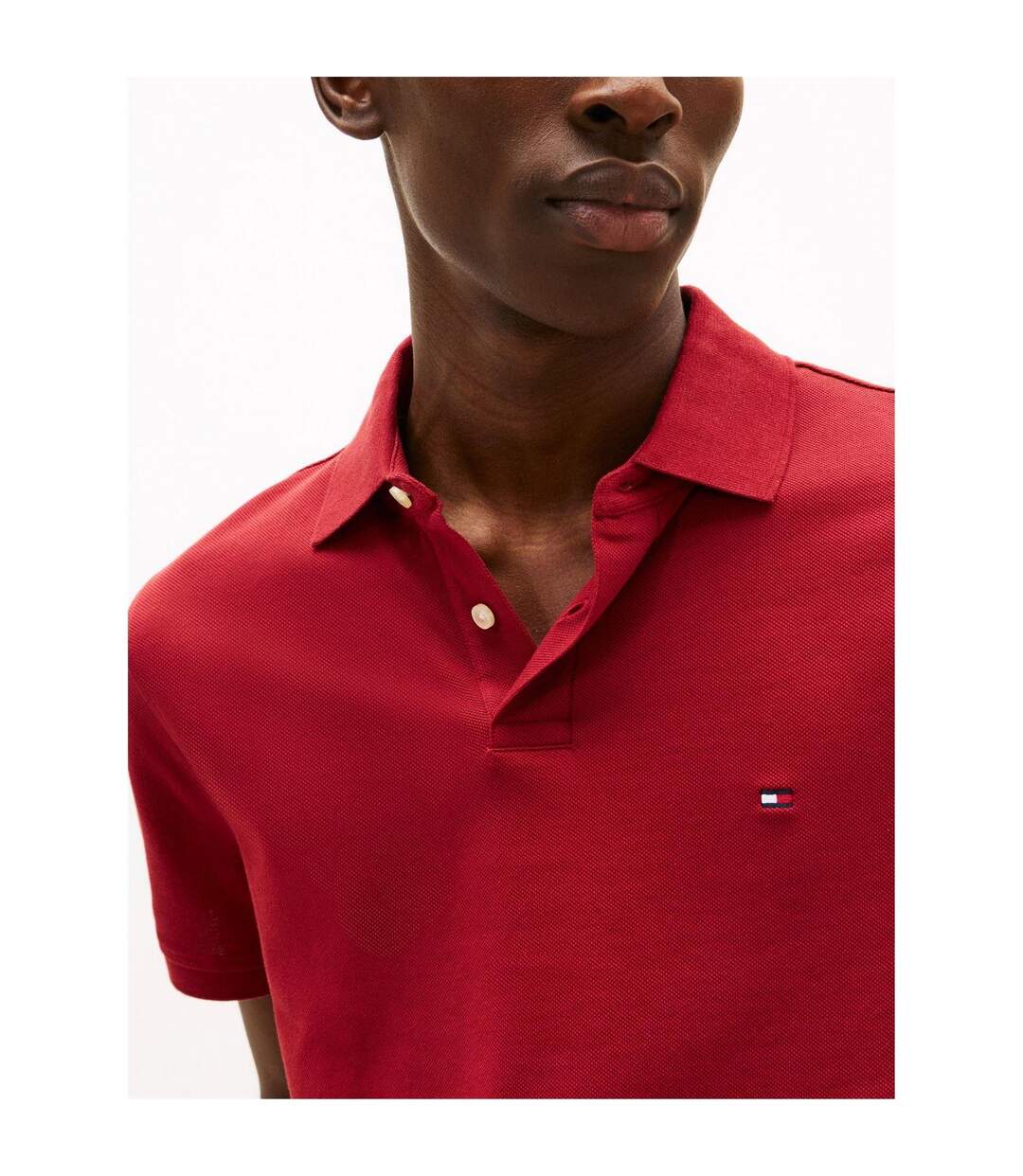 Polo Homme Rouge Tommy Hilfiger-3