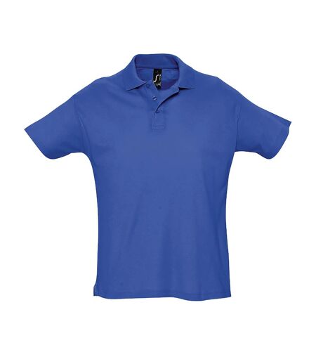 SOLS Mens Summer II Pique Short Sleeve Polo Shirt (Royal Blue)