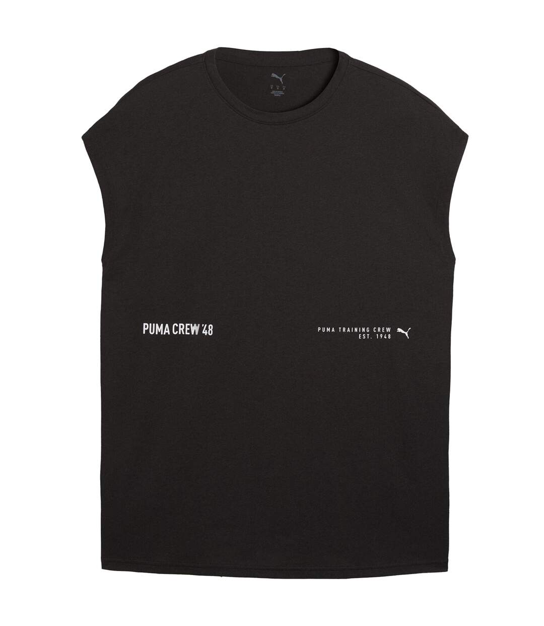 Mens Graphic Print Relaxed Fit Vest Top  Black Puma-2