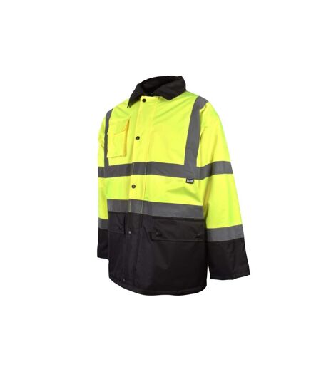 Hi-vis Yellow/black Motorway Jacket Multi Colour Scan