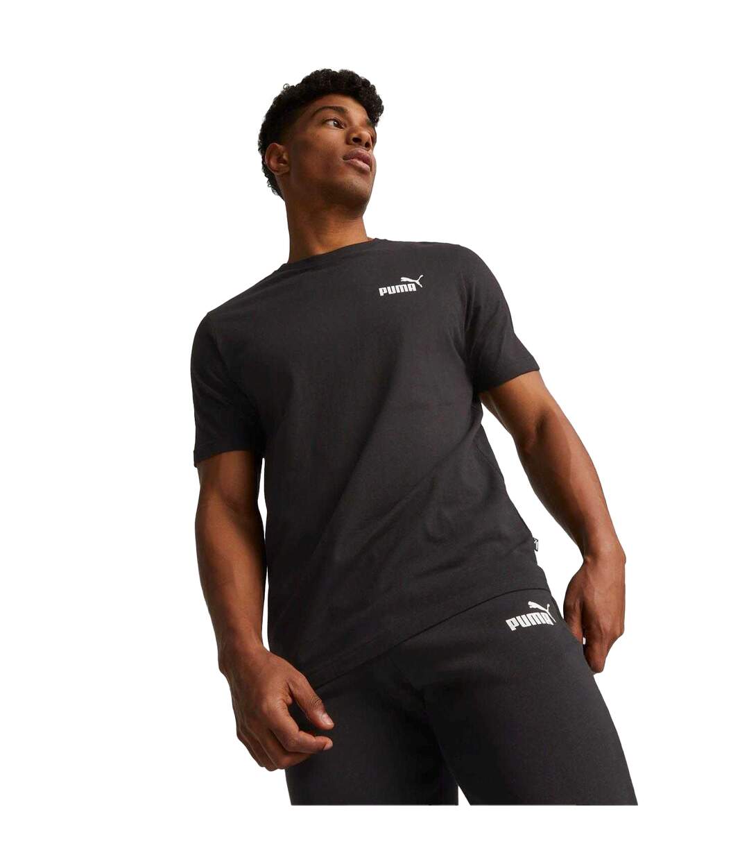 T-shirt Style Petit Logo Essential Homme Noir Puma-1