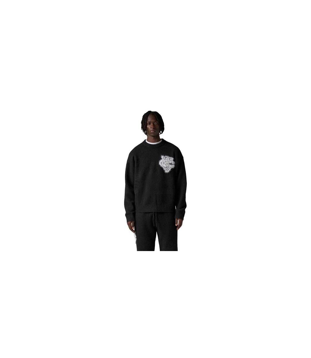 Pull Homme Noir Couture-1