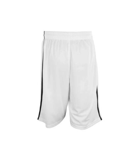 Short De Basket Homme Blanc Noir Spiro