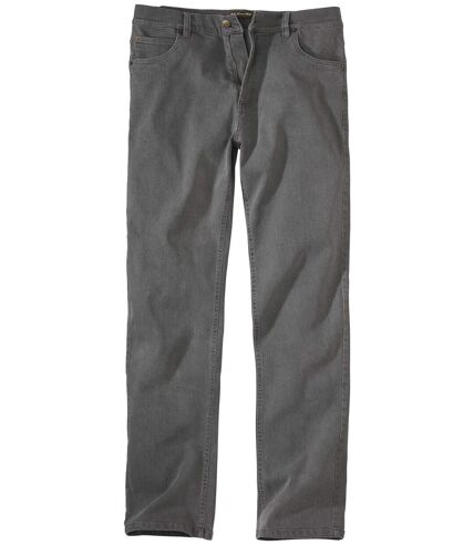 Sivé strečové džínsy