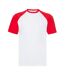 T-shirt Adulte Blanc Rouge Fruit Of The Loom-1