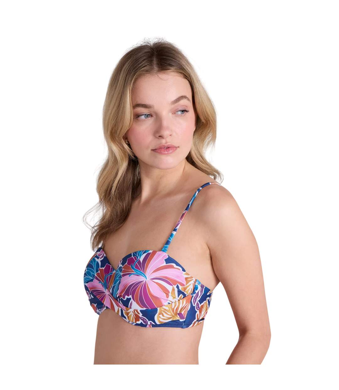 Haut De Maillot De Bain Motif/style Fleurs Docks Femme Violet Animal-2